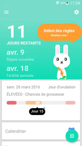 Suivi des règles et ovulation screenshot 1