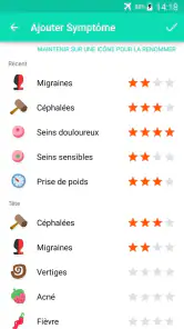 Suivi des règles et ovulation screenshot