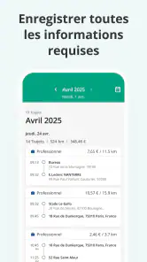 Suivi kilométrage Driversnote screenshot