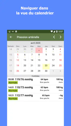 Suivi la pression artérielle screenshot 1