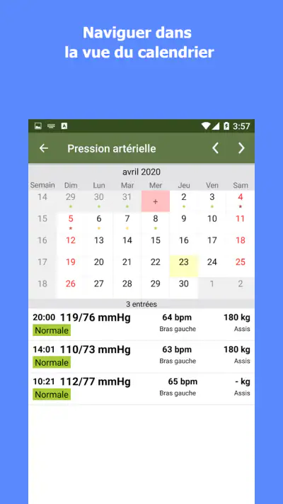 Suivi la pression artérielle screenshot 1