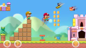 Super Madino Run:Jump Bros screenshot 1