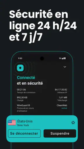 Surfshark VPN - Sûr et rapide screenshot 1
