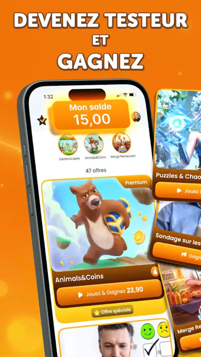 Teststar: Avis & Récompenses screenshot 1