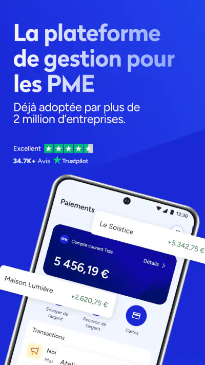 Tide: compte pro en ligne screenshot 1