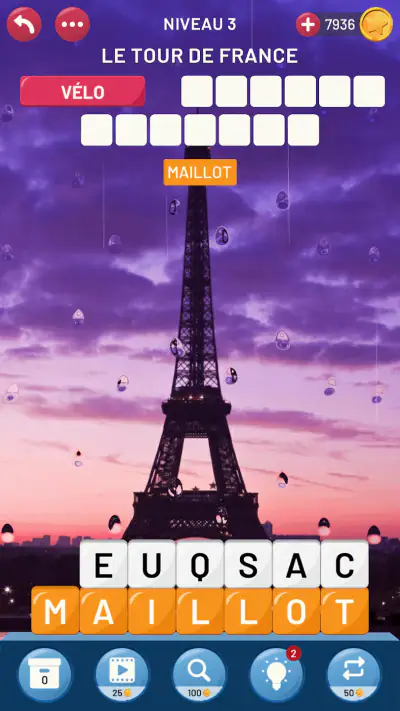 Tour des Mots: Mots Mêlés screenshot 1