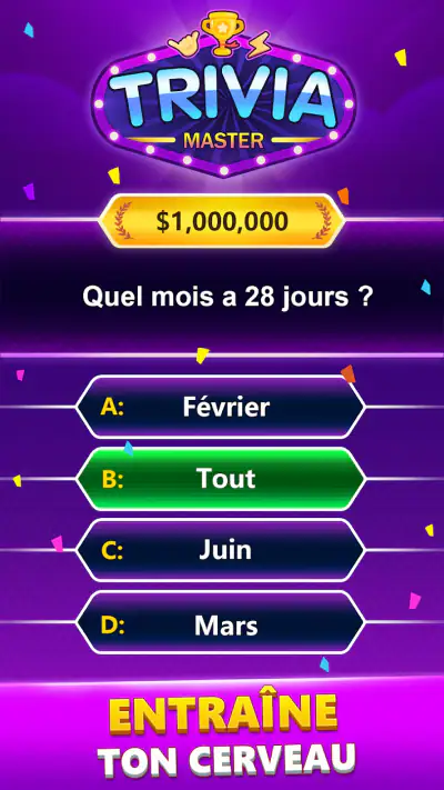 TRIVIA Master - Jeu de quiz screenshot 1