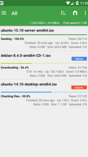 tTorrent screenshot 1