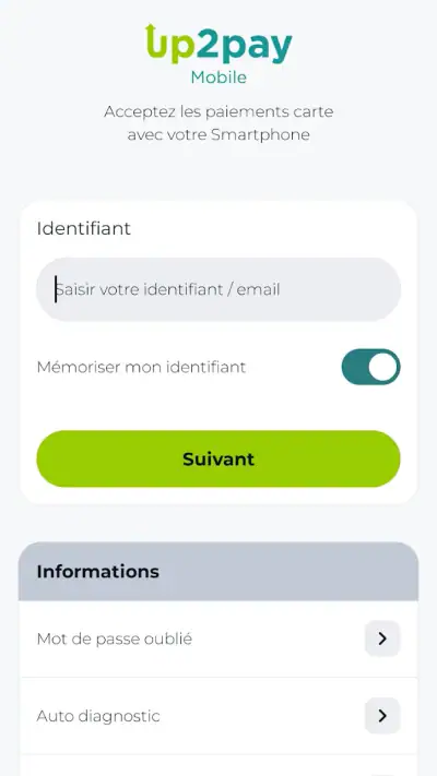 Up2pay Mobile screenshot 1