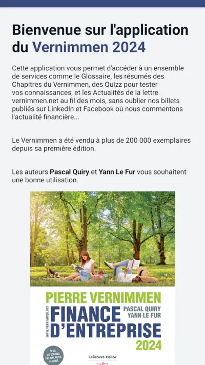 Vernimmen Finance d'Entreprise screenshot 1