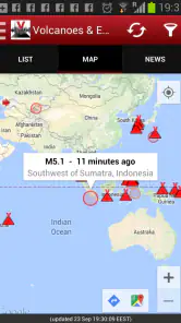Volcanoes & Earthquakes screenshot