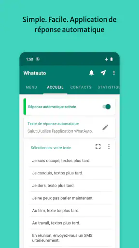Whatauto - Réponse automatique screenshot 1
