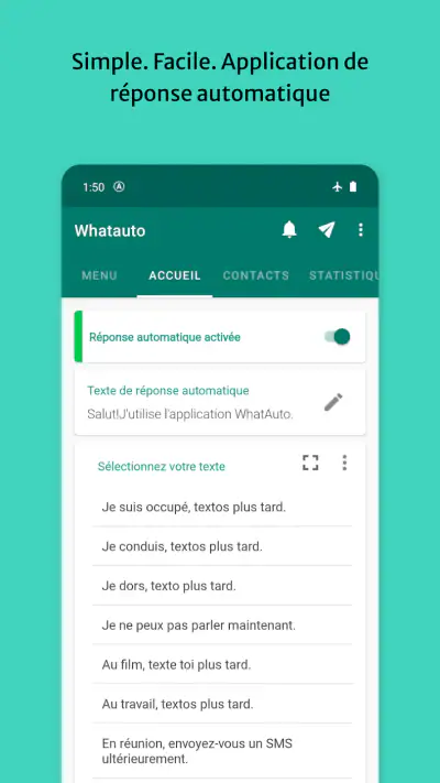 Whatauto - Réponse automatique screenshot 1