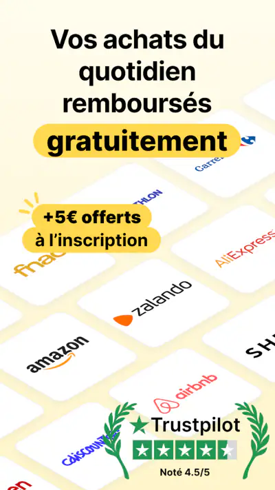 Widilo: Cashback & codes promo screenshot 1