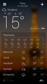 Yahoo Météo screenshot