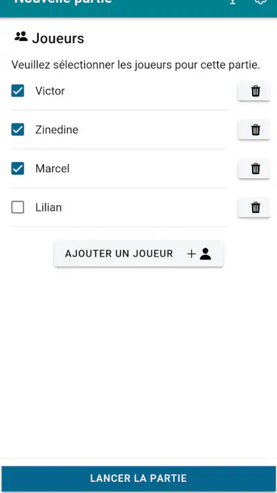 Yam's feuille de score screenshot 1