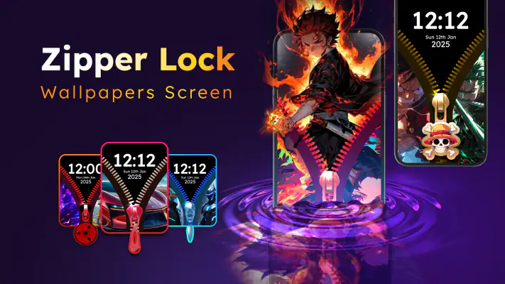 Zipper Lock Wallpapers Screen screenshot 1