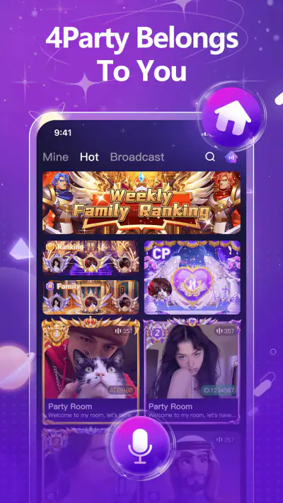 4Party: Voice Chat & Friends screenshot 1