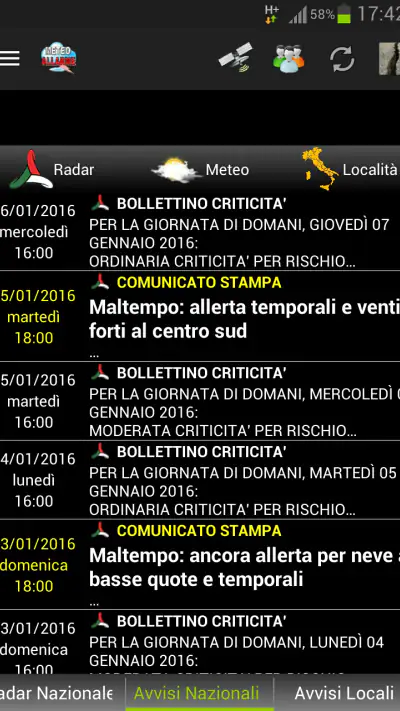 Allarme Meteo IT screenshot 1