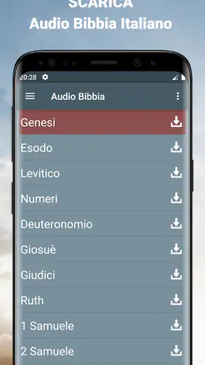 Audio Bibbia Italiano mp3 app screenshot 1