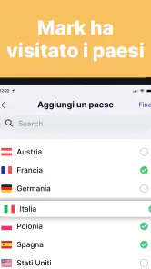 been: segna paesi visitati screenshot