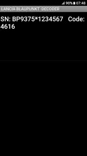 Blaupunkt Lancia Radio Code screenshot 7