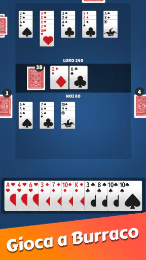 Burraco classico carte online screenshot 1