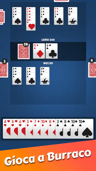 Burraco classico carte online screenshot 1