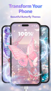 Butterfly Theme: Pink Keyboard screenshot 2