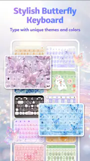 Butterfly Theme: Pink Keyboard screenshot 8