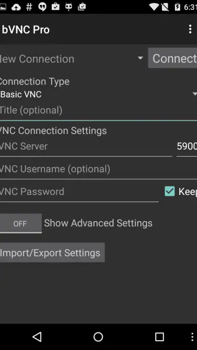 bVNC Pro: Secure VNC Viewer screenshot 1