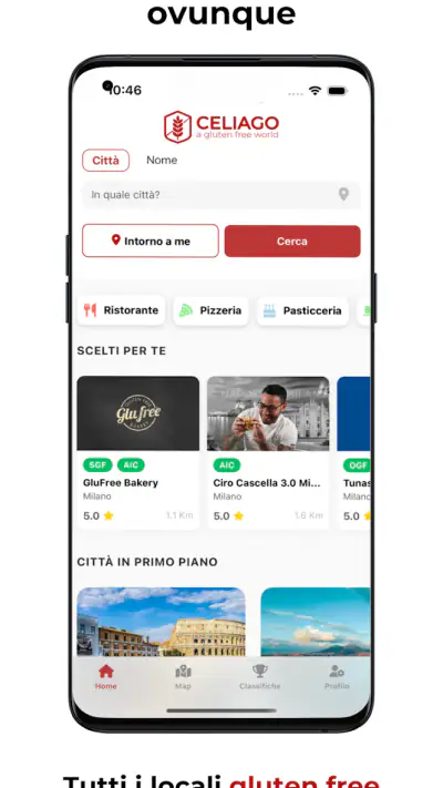 Celiago - Locali Gluten Free screenshot 1