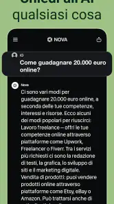 Сhatbot IA in italiano - Nova screenshot