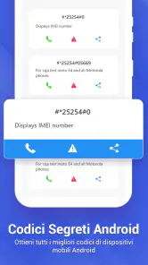 Codici segreti e hack mobili screenshot