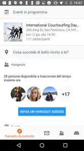 Couchsurfing Travel App screenshot