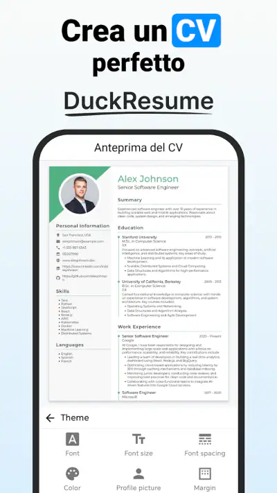 Curriculum Vitae – Crea CV PDF screenshot 1