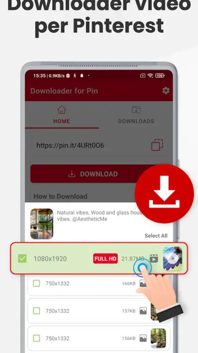 Downloader Video per Pinterest screenshot 1