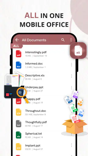 File Reader - PDF, Word, ZIP screenshot 1