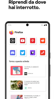 Firefox browser riservato screenshot 3