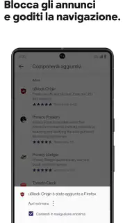 Firefox browser riservato screenshot 7