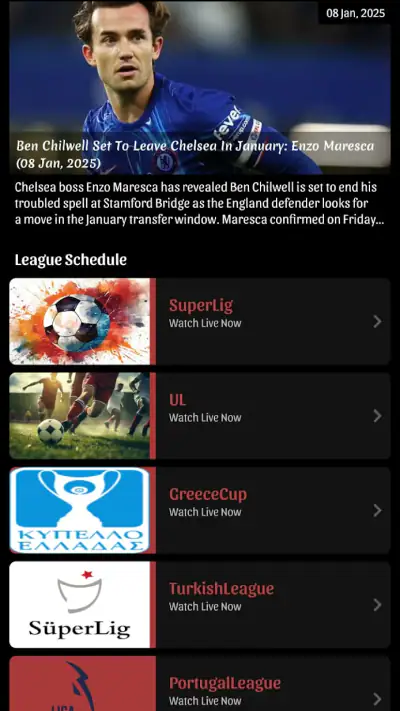 Football Live Score TV HD screenshot 1
