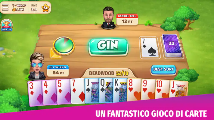 Gin Rummy Stars: Giochi Ramino screenshot 1