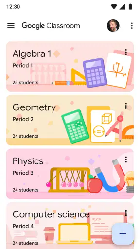 Google Classroom screenshot 1