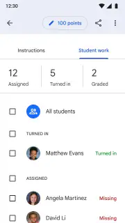 Google Classroom screenshot 4