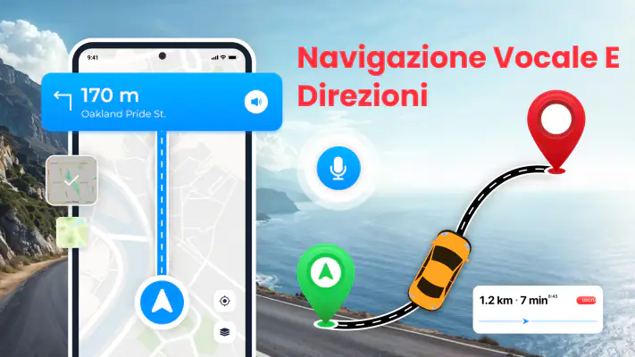 GPS Voce Navigazione Mappe screenshot 1