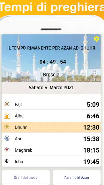 Italia Azan: Tempi di preghier screenshot 1
