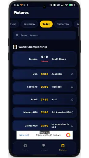 Kixaro Football Live screenshot 1
