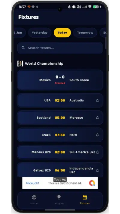 Kixaro Football Live screenshot 1
