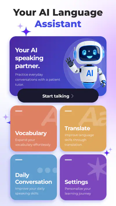 Lets Speak : Ai Language Tutor screenshot 1