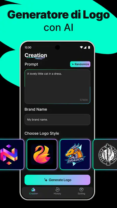 Logo Maker - Artistico AI screenshot 1